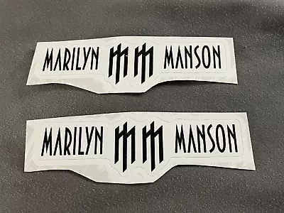 Lot (2) MARILYN MANSON 1  X 3 1/8   Band Logo STICKERS Black FAST! FREE SHIP! • $9