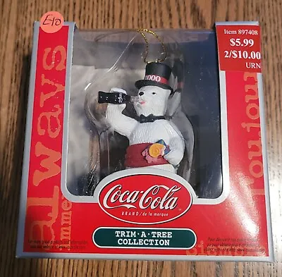 2000 New Years Eve Bear - Coca-Cola Trim A Tree  Christmas Ornament - E10 • $4.50