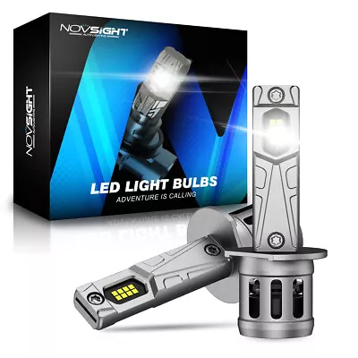 NOVSIGHT 90W 20000LM 2x H1 LED Headlight Bulbs Kit High Low Beam 6500K White • $39.88