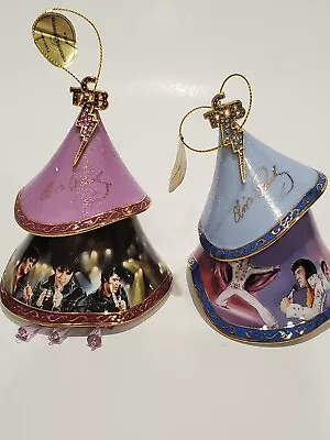 2 Limited Edition Bradford  Elvis Live Porcelain Ornaments - A Shimmering Legacy • $51.51