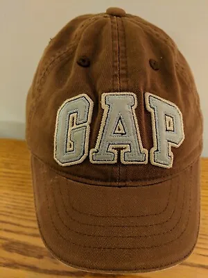 Youth BABY GAP  Brown Denim Hat Size S-M Months 100% Cotton Baseball Cap  • $13.99
