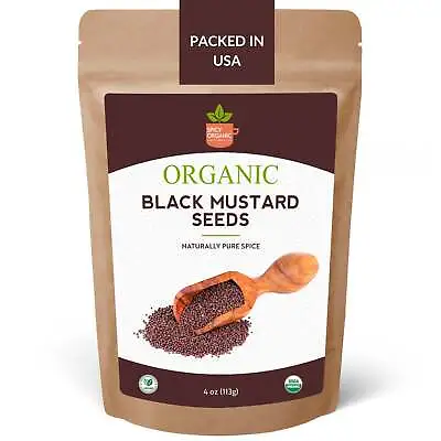 Organic Black Mustard Seeds - Gluten Free Dry High-Quality Brown Mustard Seeds • $5.98