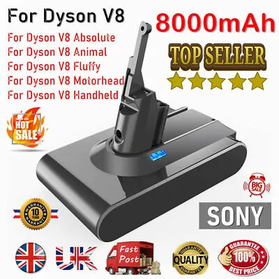 £37.99 • Buy For Dyson V8 Battery Power 21.6V 8Ah Cordless SV10 Handheld Vacuum Cleaner Cell