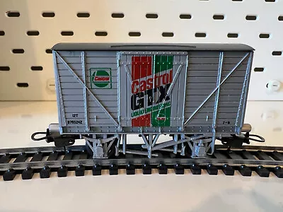 Lima Carraige Castrol GTX 12 Ton Corrugated End Van Grey Wagon OO Gauge • $19.95