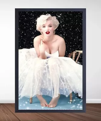 BLACK FRAMED MARILYN MONROE BALLERINA  Diamond Embellished Glicee Print Framed  • $75