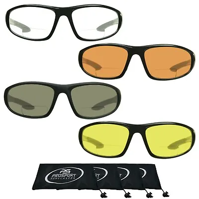 Z87 Safety Bifocal Sunglass Reader Men Women Blue Light Blocker HD Yellow Clear  • $16.99