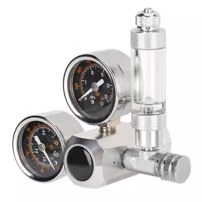 CO2 Dual Gauge Aquarium Regulator With Bubble Counter  Check • $34.37