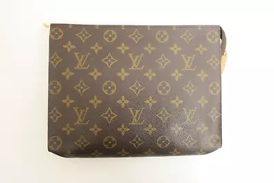 Authentic Louis Vuitton  Monogram Trousse Toilette 26 Clutch Bag Pouch 25860 • $179