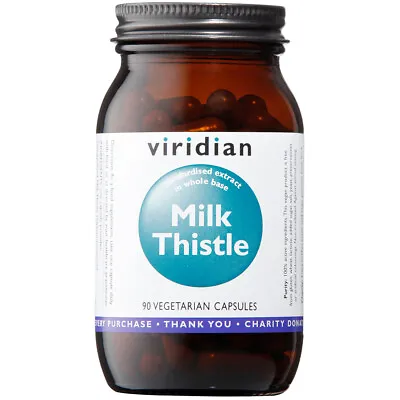 Viridian Milk Thistle 90 Capsules Vegan Gluten Free • £18.99