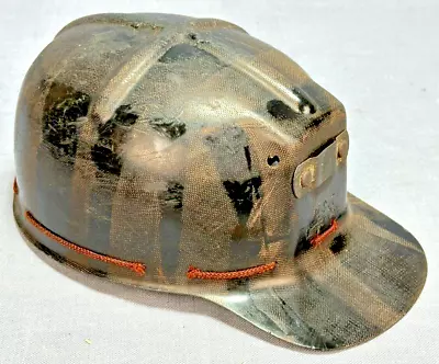 Vtg MSA Comfo Cap Tiger Stripe Fiberglass Miners Low Vein Bump Cap W/Suspension! • $231