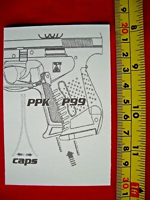 Oo7 James Bond Lone Star Wicke Walther Ppk P99 Toy Cap Gun Instruction Card 007 • £9.99