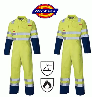 £171.63 • Buy Dickies Proban Hi Vis Coverall Overall, F/R Boiler Suit TWIN PACK FR4870