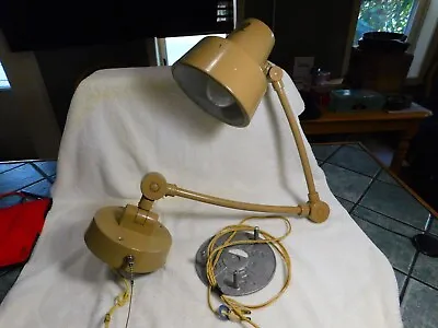 Vintage Articulating Adjustable Task Work Industrial  WALL MOUNT / BENCH  Light • $79.99