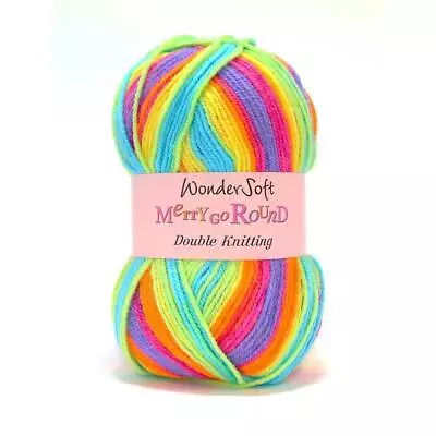 Stylecraft Wondersoft DK Merry-go-Round  Wool Yarn 100g - 3142 Rainbow • £5.99