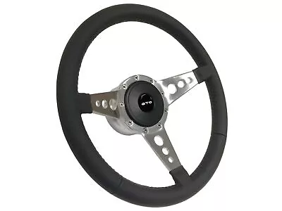 1969-73 Pontiac GTO 9 Bolt Sport Leather Steering Wheel Kit Holes 3-Spoke • $314.99