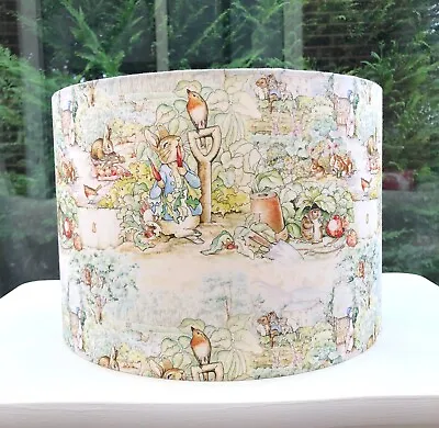 Lampshade Peter Rabbit Table Ceiling Light Shade Kids Baby Nursery Room HANDMADE • £30