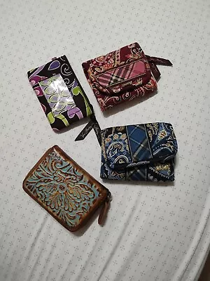 3 Vera Bradley Wallets 1 Leather Wallet With Raised Design • £15.41