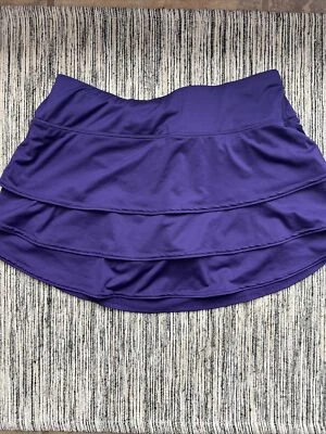 $17 • Buy Athleta Skort Swagger Tiered Skirt Tennis Purple Women's Sz S Small EUC
