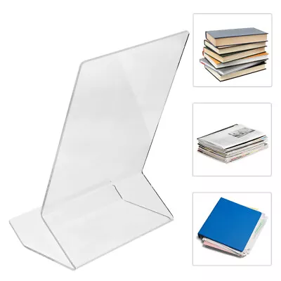 Acrylic Desktop Book & Magazine Display Stand Holder File Rack Clear-OW • £10.85