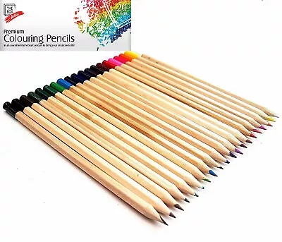 20xPremium Professional Colouring Pencils Set Colours Artist Therapy Kids Adults • £2.95