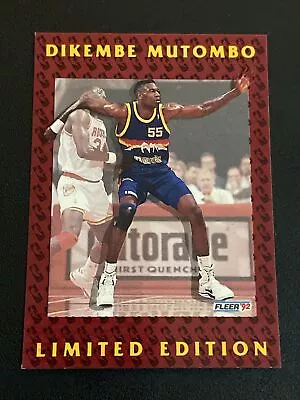 1991-92 Fleer DIKEMBE MUTOMBO What He Has Meant To The Nuggets #8 • $2