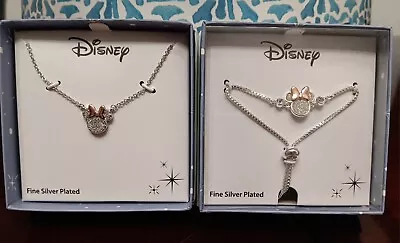 DISNEY Minni Mouse Necklace And Bracelet.  Brand New In Box. • $15.99