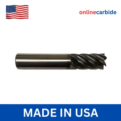 1/2  6 FLUTE CARBIDE END MILL -SQUARE END - AlCrN COATED • $38.95