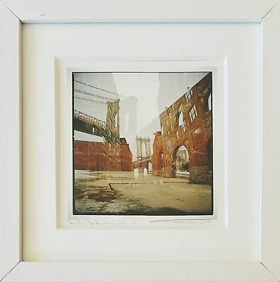 Vladimir Klintchev - Original Signed And Matted Print  Brooklyn Bridge  2010 • $50