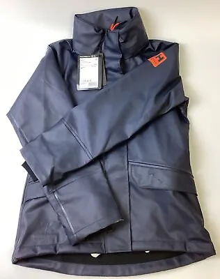 Helly Hansen Luna Women Waterproof Rain Jacket PU Neoprene Cuffs Navy XS • $59