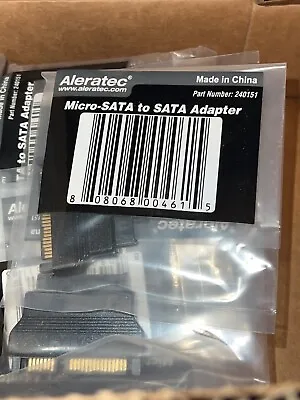 Aleratec MicroSATA 1.8  SSD To SATA Adapter 240151 NEW Micro SATA PACKAGE!✅❤️️✅ • $6.99