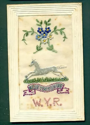 SILK WEST YORKSHIRE REGIMENT Vintage Postcard • £20