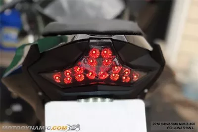 Fits 2018-2024 Kawasaki Ninja 400 Z400 SEQUENTIAL Signal LED Tail Light SMOKED • $114.95