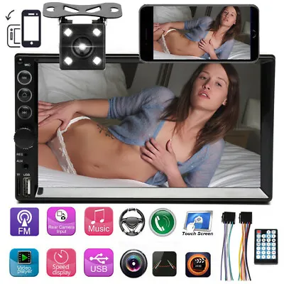 HD Touch Double 2DIN Car Stereo Bluetooth Radio Mirror Link For GPS+ Rear Camera • $56.15