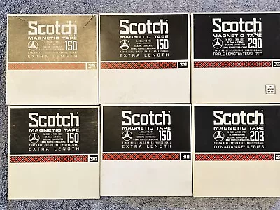 (6) 3M SCOTCH 150  7  Magnetic Tape  Reel To Reel Tape 1/4  X 1800' • $40