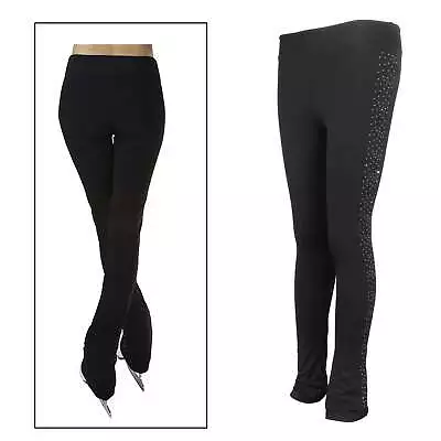 £29.48 • Buy Figure Skating Pants Womens Girls Ice Skating Training Trousers Black Elastic