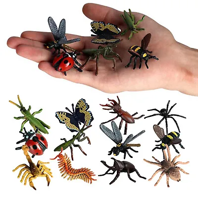 £7.24 • Buy Lot 12pcs Plastic Realistic Insect Model Figure Toys Bug  Scorpion Bee