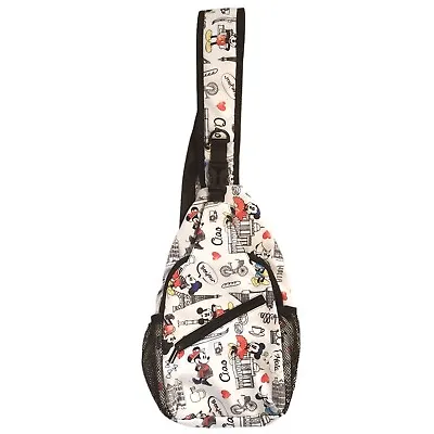 Disney Mickey Mouse Sling Bag Sling Pack Crossbody Bag Mickey Mouse Ciao Bonjour • $36.71