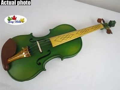 Green Colour New 4/4 Electric Violin +Acoustic Violinwith Case  Bow  • $251.23