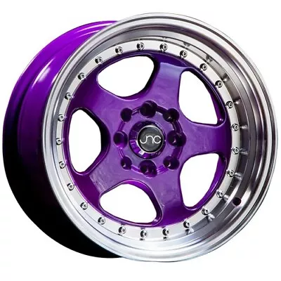 (4)SET NEW JNC WHEELS JNC010 15x9 4x100/114.3 +20 CANDY PURPLE MACHINE LIP • $720