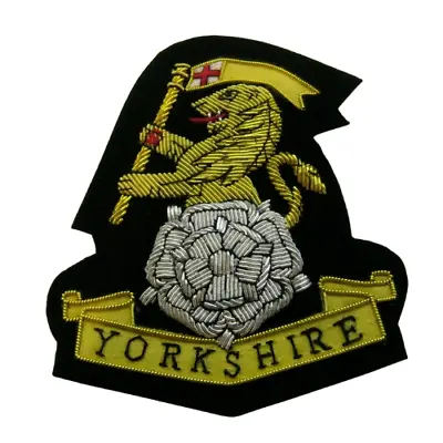 Yorkshire Regiment Wire Embroidered Bullion Blazer Badge - British Army Military • £11.49