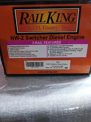 Rail King MTH NW  2 Switcher Diesel  MTA #30-2273-0E 3 Rail Loco Sound Lights  • $410