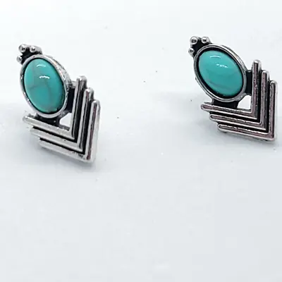 Navajo Turquoise Arrow Stud Earrings Boho Native American Jewelry New Western • $16