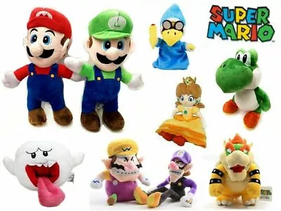 Super Mario Bros Luigi Yoshi Daisy Bowser Wario Boos Soft Stuffed Plush Doll Toy • $24.95