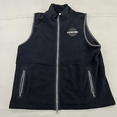 Gymshark Mens Black Fleece Active Zip Outdoor Tech Vest Jacket-MED-5739 • $19