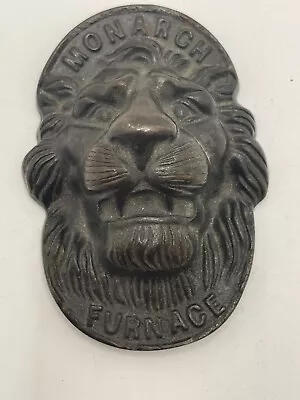 Monarch Furnace Forest City Foundry Lion Head Advertising Cast Iron Paperweight • $159