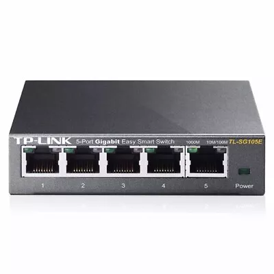 TP-Link TL-SG105E 5-Port Gigabit Easy Smart Switch 1000Mbps VLAN Network Monitor • $45.68