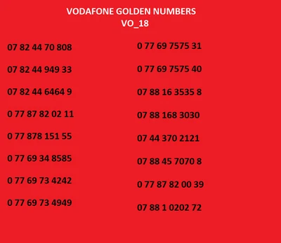 £14.99 • Buy Vodafone Golden Number Easy Mobile Phone Number Diamond Platinum Sim Card