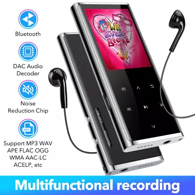 Bluetooth MP4/MP3 Lossless Music Player FM Radio Recorder HD Speaker 1.8  Screen • $31.99