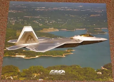 Final F-22 Raptor Stealth Fighter Aircraft Poster Lockheed Martin 24 X 20 Unused • $35