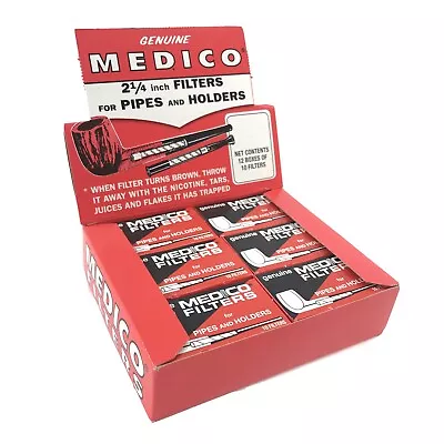 Genuine Medico Tobacco Pipe & Cigar Holder Filters BOX Of 120 -NEW 2 1/4  Filter • $22.22